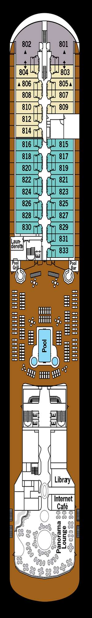 Deck plan for Silver Whisper