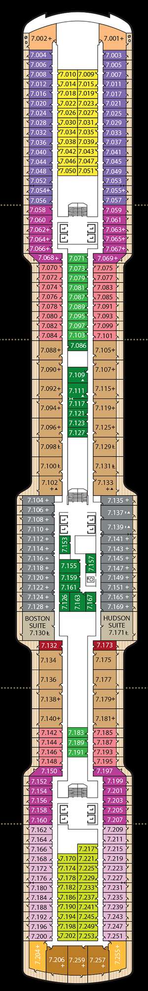 Deck plan for Queen Anne