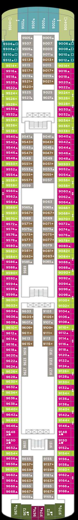 Deck plan for Norwegian Gem