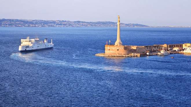 Sail the legendary strait between Sicily and Italy, steeped in myth and natural drama.