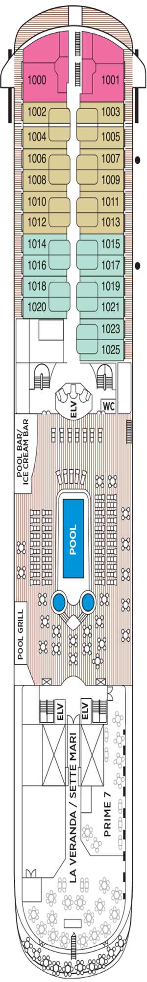 Deck plan for Regent Seven Seas Navigator