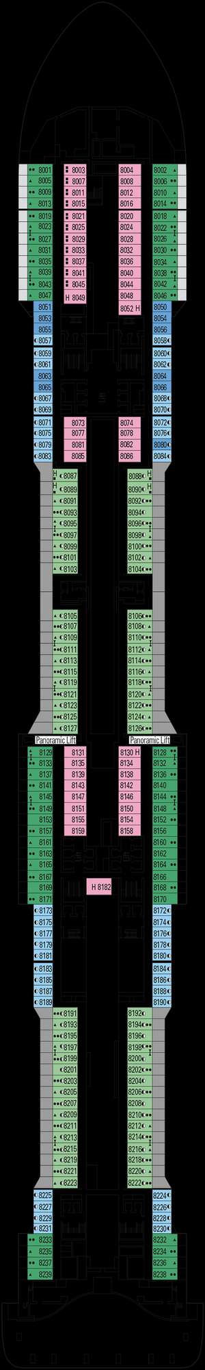 Deck plan for MSC Bellissima