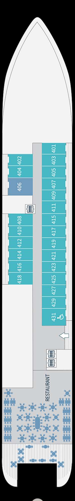 Deck plan for Le Jacques Cartier