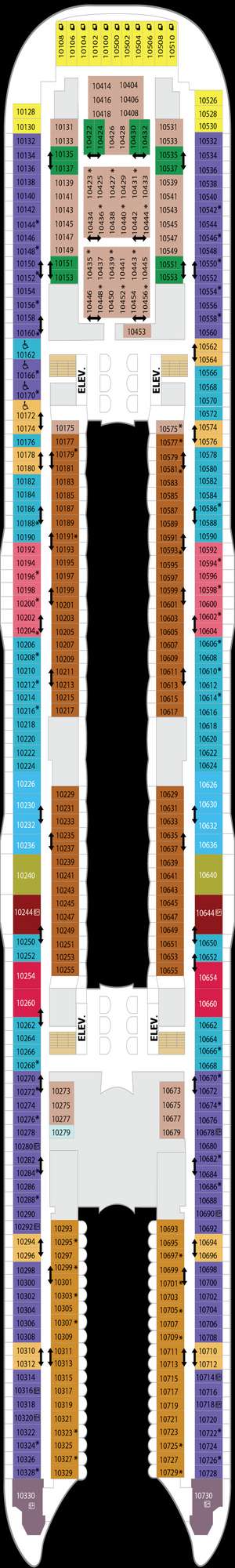Deck plan for Allure of the Seas