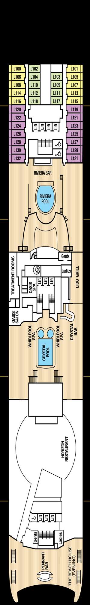 Deck plan for Aurora