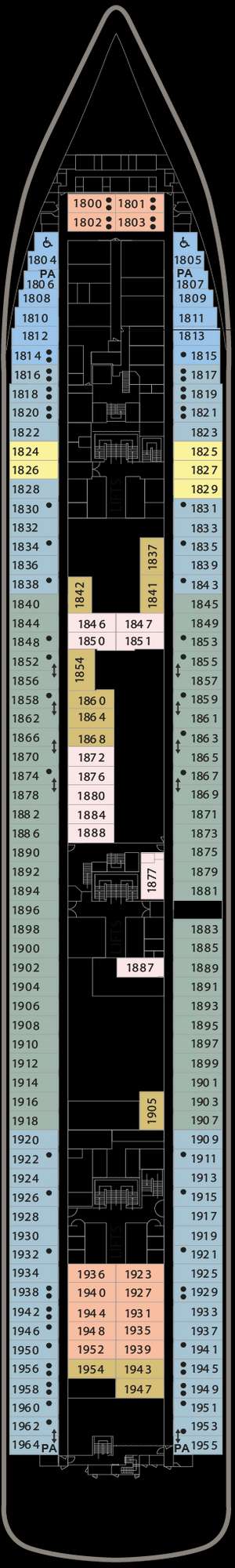 Deck plan for Bolette