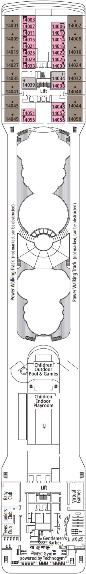 Deck plan for MSC Orchestra