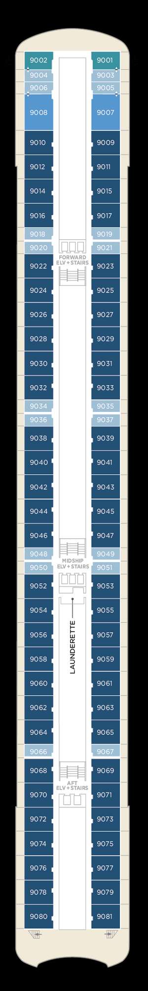 Deck plan for Crystal Serenity