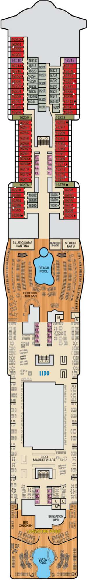 Deck plan for Carnival Festivale