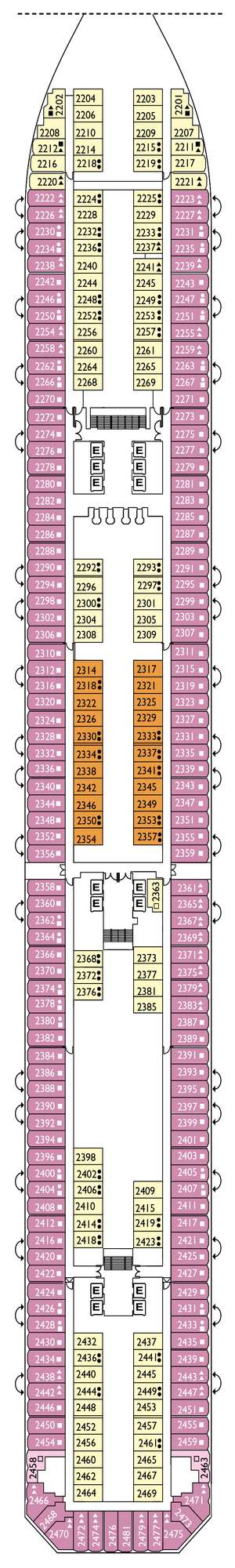 Deck plan for Costa Favolosa