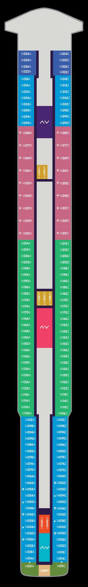 Deck plan for Scarlet Lady