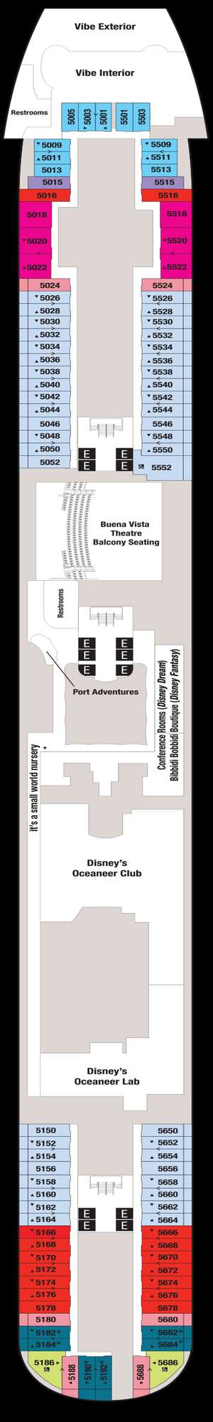 Deck plan for Disney Dream