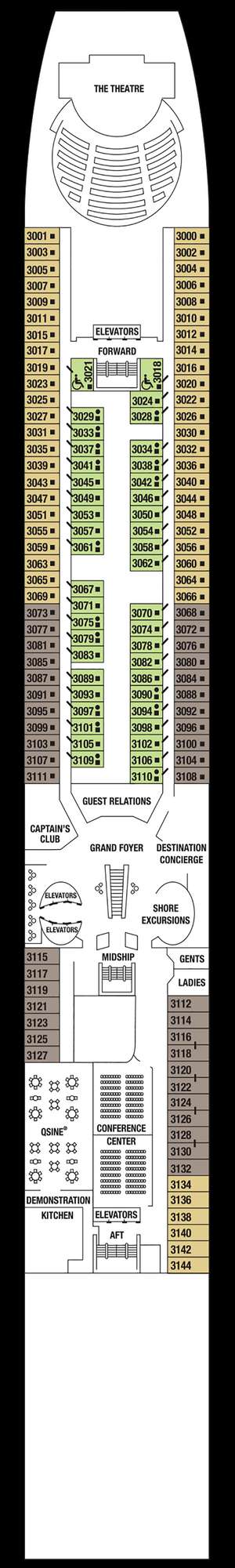 Deck plan for Celebrity Constellation