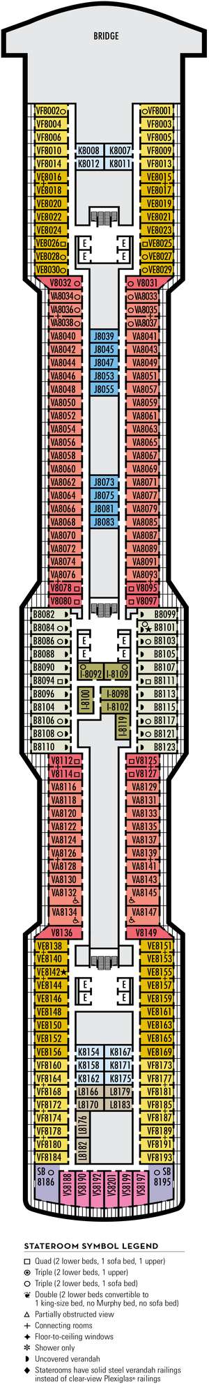 Deck plan for Koningsdam