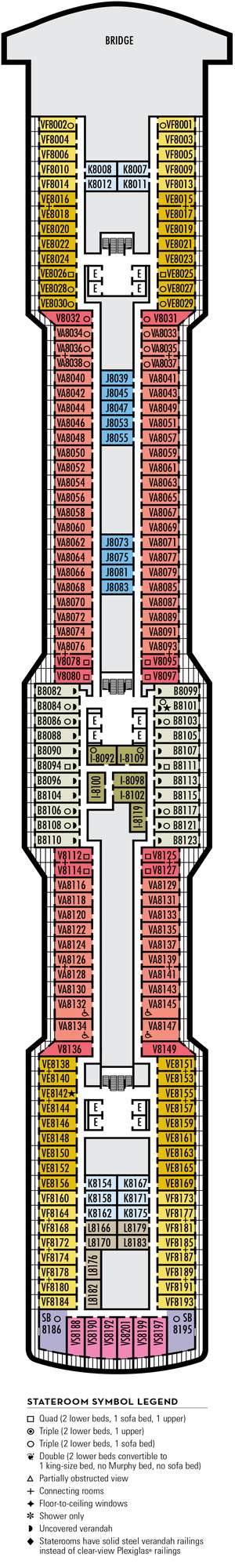 Deck plan for Koningsdam