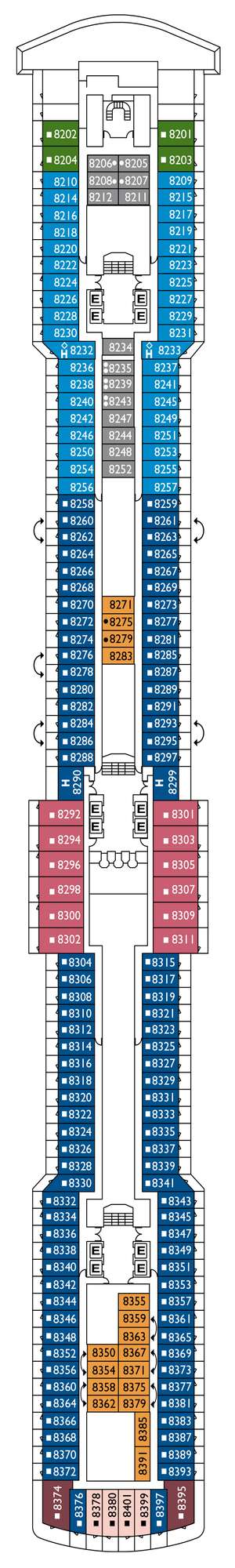 Deck plan for Costa Deliziosa