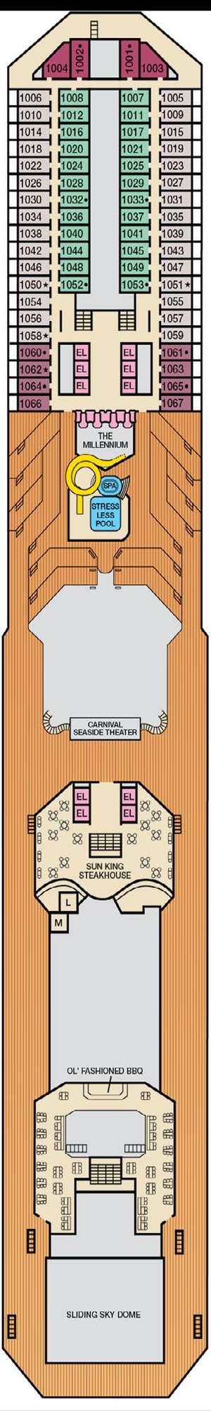 Deck plan for Carnival Freedom