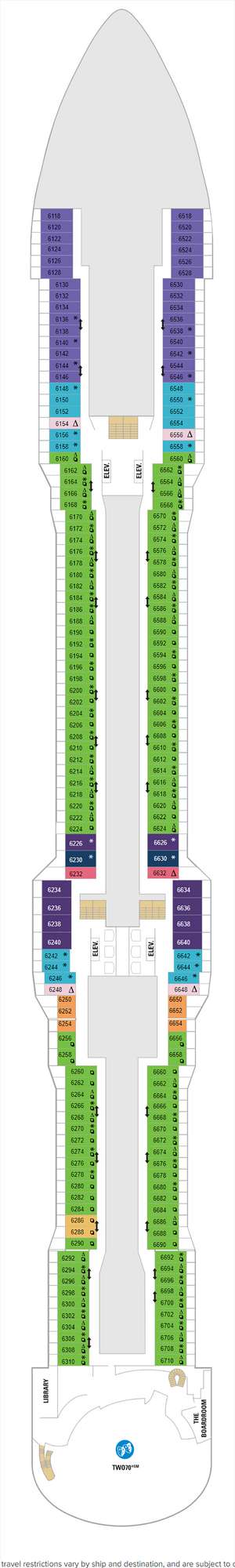 Deck plan for Odyssey of the Seas