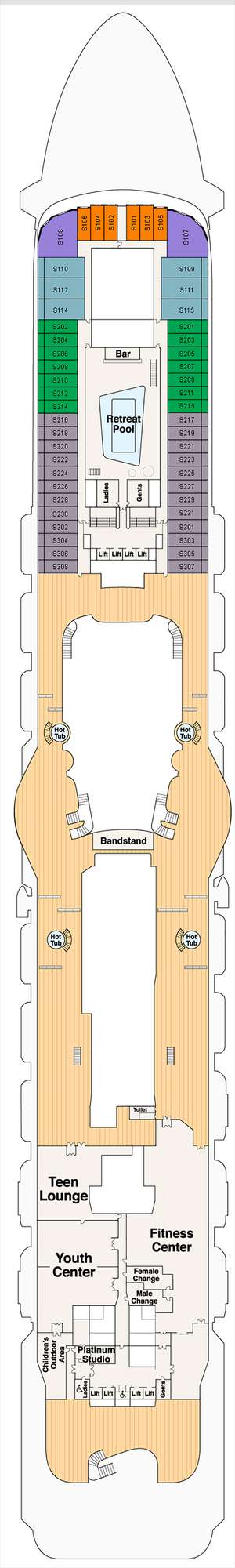 Deck plan for Enchanted Princess