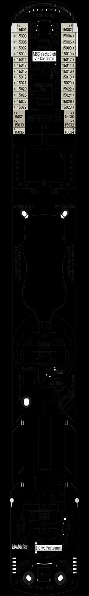 Deck plan for MSC Splendida