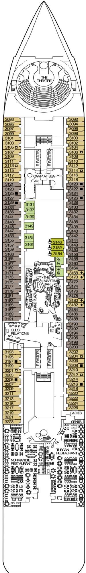 Deck plan for Celebrity Beyond