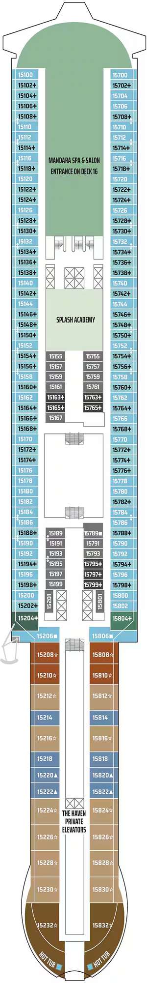 Deck plan for Norwegian Aqua