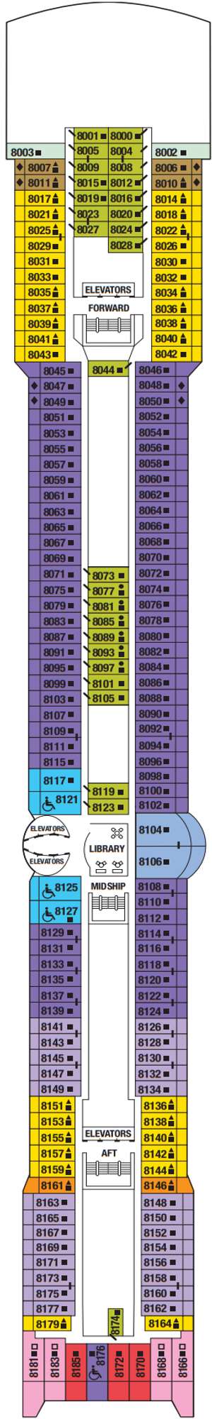 Deck plan for Celebrity Infinity