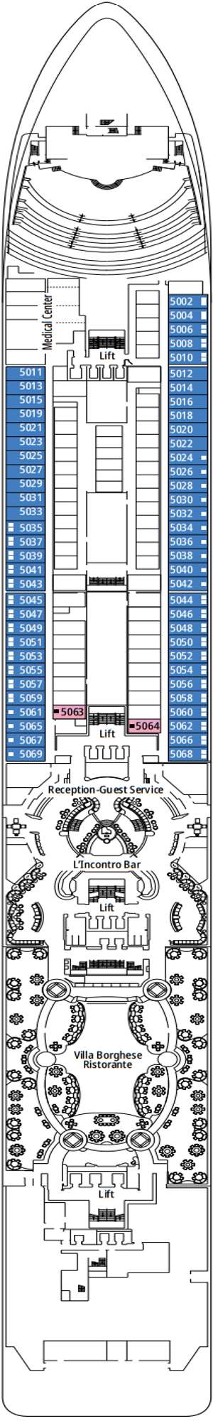Deck plan for MSC Orchestra