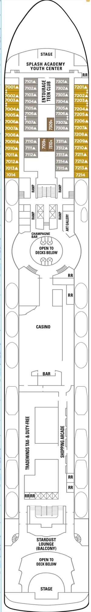 Deck plan for Norwegian Sun