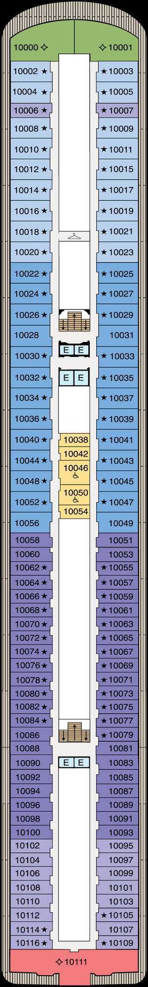 Deck plan for Riviera