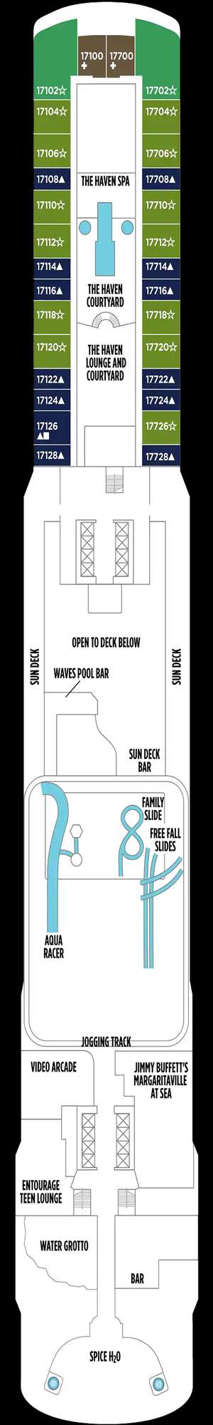 Deck plan for Norwegian Escape