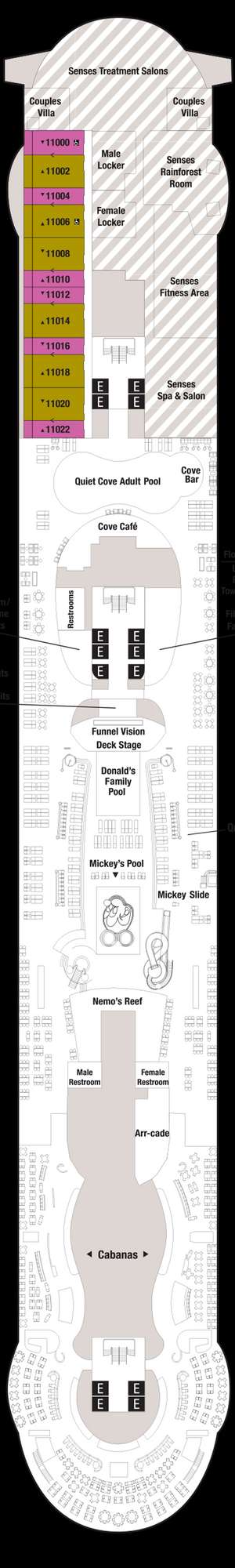 Deck plan for Disney Dream