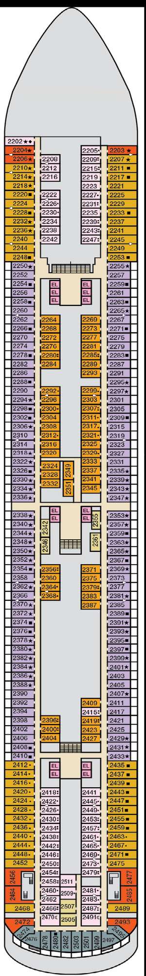 Deck plan for Carnival Venezia