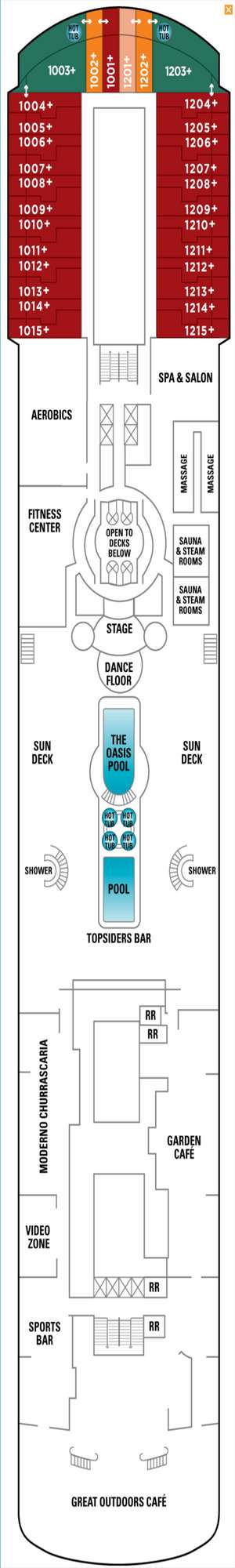 Deck plan for Norwegian Sun