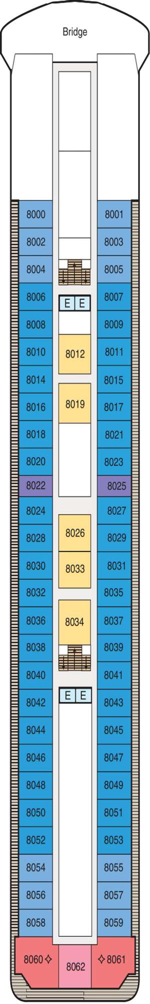 Deck plan for Oceania Aurelia