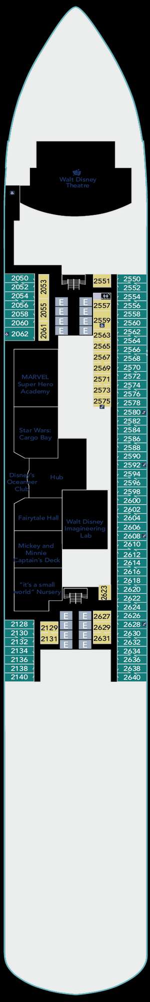 Deck plan for Disney Destiny