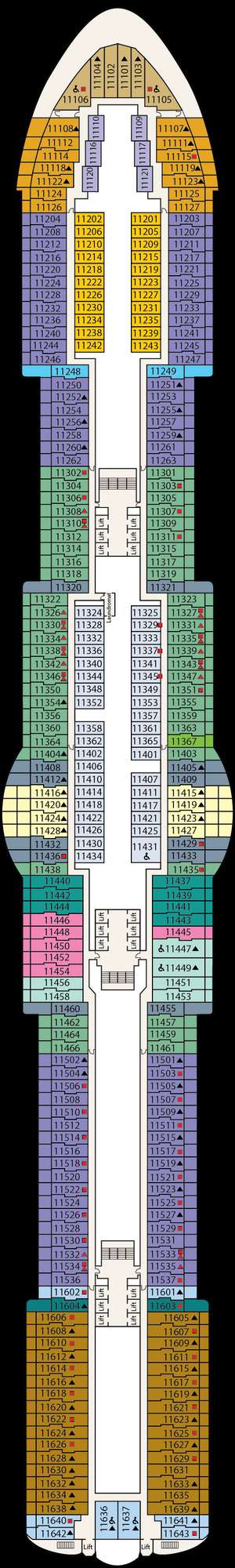 Deck plan for Sun Princess