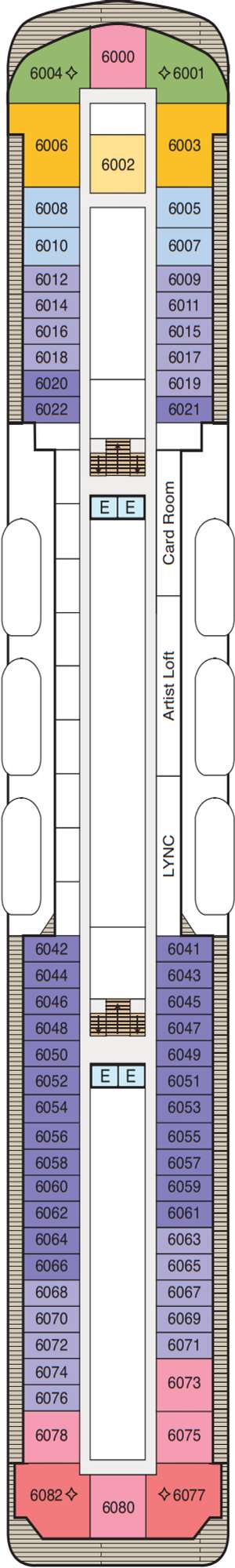 Deck plan for Oceania Aurelia