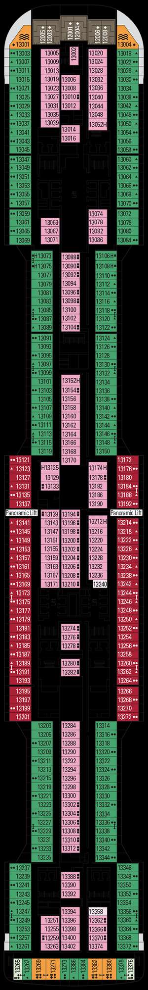 Deck plan for MSC Virtuosa