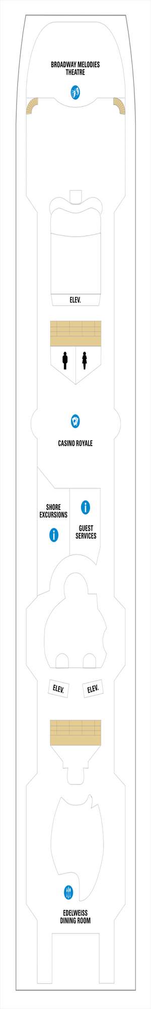 Deck plan for Rhapsody of the Seas