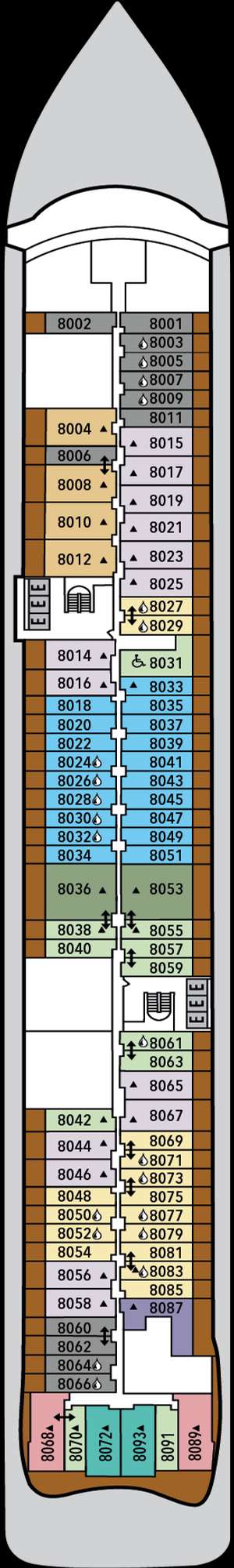 Deck plan for Silver Ray