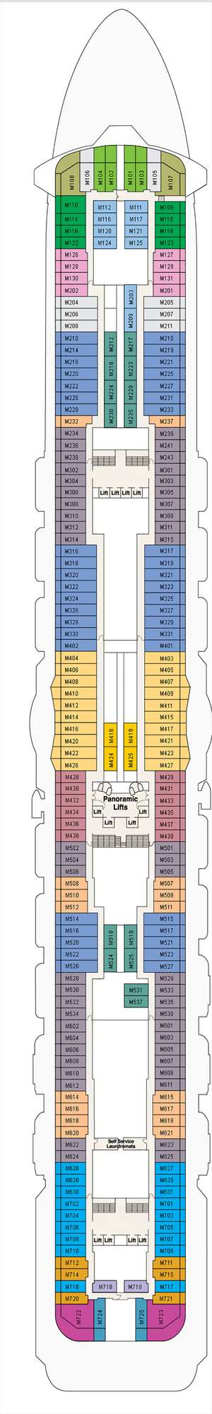 Deck plan for Sky Princess