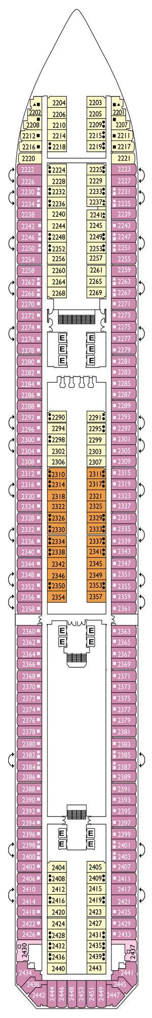 Deck plan for Costa Fortuna