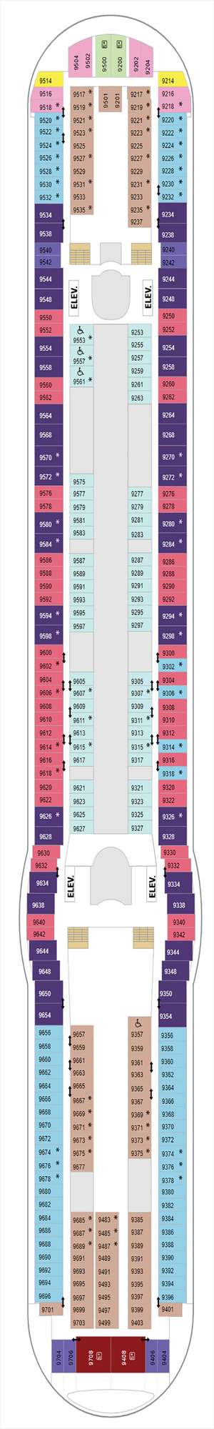 Deck plan for Independence of the Seas