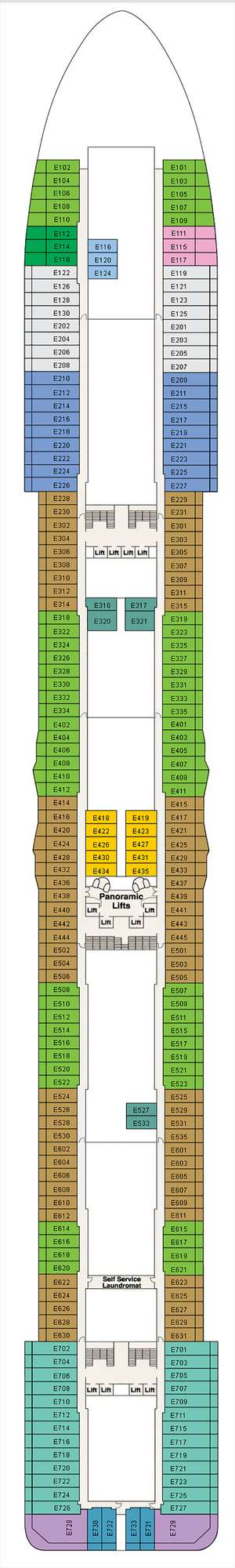 Deck plan for Enchanted Princess