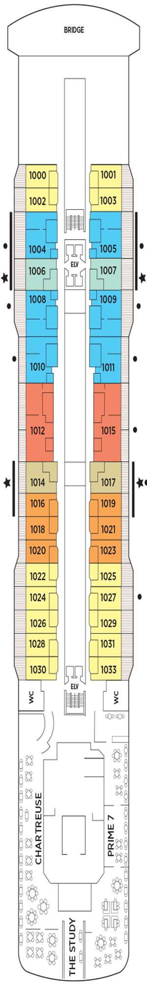 Deck plan for Regent Seven Seas Explorer