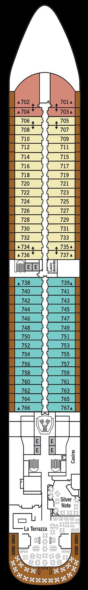 Deck plan for Silver Dawn