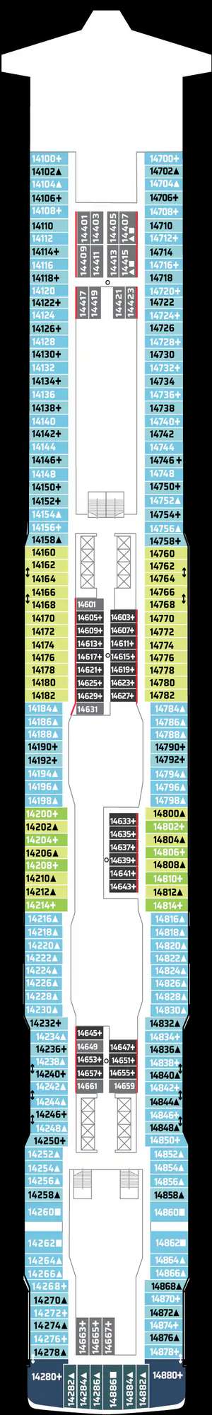Deck plan for Norwegian Encore