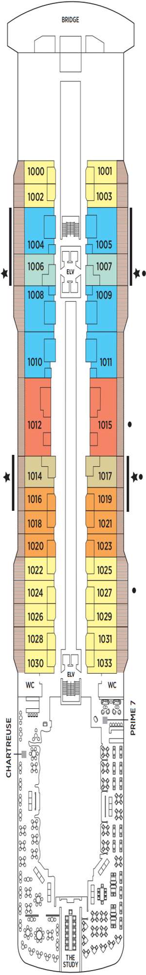 Deck plan for Regent Seven Seas Grandeur