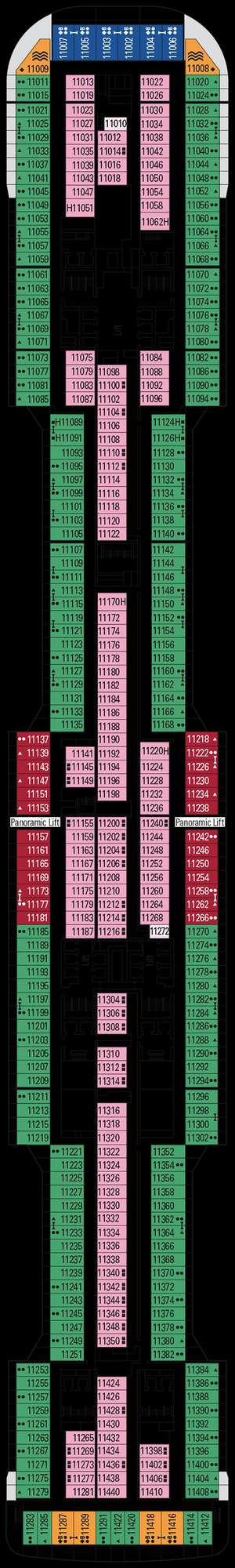 Deck plan for MSC Virtuosa